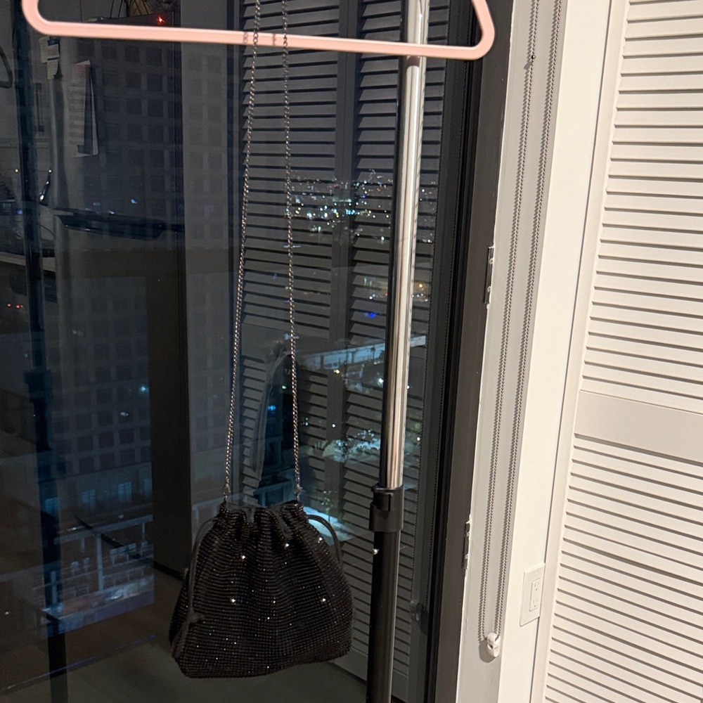 Stradivarius Black Beaded Mini Bag